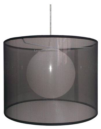 Candellux CHICAGO 31-24879 lampa wisząca klosz abażur czarny szklana kula 1X60W E27 35cm