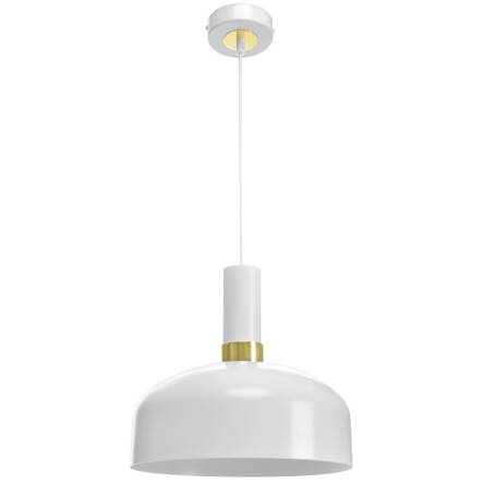 Milagro MALMO WHITE/GOLD MLP6197 lampa wisząca metalowy klosz biały złoty 1xE27 30cm