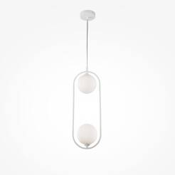 Maytoni Ring MOD013PL-02W lampa wisząca pierścień biały klosze białe szklane 2xG9 25W 17 cm