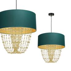 Milagro ALMERIA GREEN/GOLD MLP6452 lampa wisząca zielony / złoty 1x60W E27 50cm