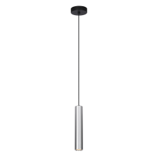 Italux Lopus  PND-48930-1-ALU lampa wisząca, sufitowa, nowoczesna, aluminium, szara tuba 1xGU10, 10W, 30 cm, IP20