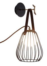 Light Prestige Bacoli LP-1212/1W BK kinkiet lampa ścienna nowoczesna czarna metalowa ze skórzanym paskiem 1x40W G9 18cm