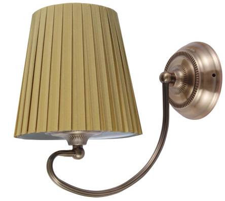 Candellux MOZART 21-33963 kinkiet lampa ścienna abażur miodowy 1X60W E27 patyna 16cm