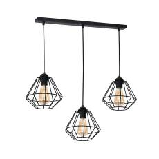 Milagro COLIN BLACK MLP4790 lampa wisząca metalowy koszyk industrialna czarny 3xE27 60cm