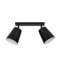 Emibig PRISM 2 BLACK / WHITE 385/2 plafon lampa sufitowa regulowane klosze czarne biały 2x60W E27 55cm