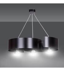 Emibig VIXON 3 BLACK 284/3 lampa wisząca nowoczesna metalowa chrom czarna 3x60W E27 60cm