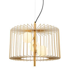 Italux lampa wisząca Daren MDM-3937/3 GD druciana mosiądz 45 cm