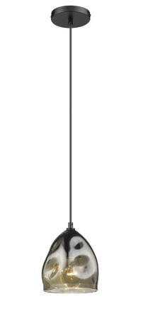 Light Prestige Melt 1 LP-126/1P lampa wisząca czarna metalowa klosz szklany 1x40W E27 15cm