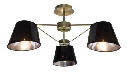 Candellux CORTEZ 33-54982 plafon lampa sufitowa patyna abażur 3X40W E14 66cm