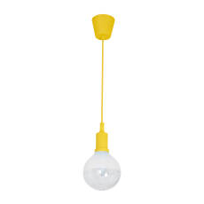 Milagro BUBBLE YELLOW ML463 lampa wisząca żółty klosz szklany zawiesie rozeta plastikowe 5W E14 LED 12cm