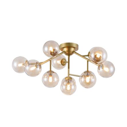 Maytoni Dallas MOD545PL-12G plafon lampa sufitowa rama metalowa złota szklane klosze 12XG9 28W 60cm