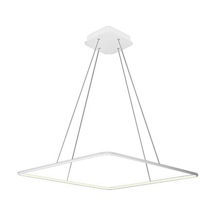 Milagro NIX WHITE ML513 lampa wisząca biała metalowa oprawa kwadrat ułożony poziomo 25W LED 3000K 40cm