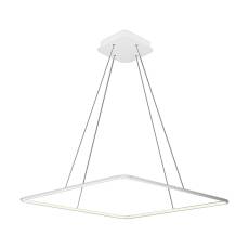 Milagro NIX WHITE ML513 lampa wisząca biała metalowa oprawa kwadrat ułożony poziomo 25W LED 3000K 40cm