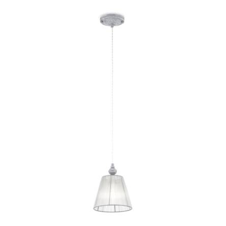 Maytoni Monsoon ARM154-PL-01-S lampa wisząca rama metalowa szara abażur tkanina 1xE14 40W 18 cm