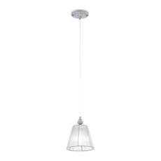 Maytoni Monsoon ARM154-PL-01-S lampa wisząca rama metalowa szara abażur tkanina 1xE14 40W 18 cm