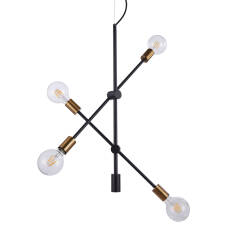 Italux lampa wisząca Edmond MD-BR-262002-D4-G/B czarna ze złotym