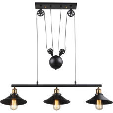 Globo LENIUS 15053-3 lampa wisząca czarna 3xE27 60W  92cm 