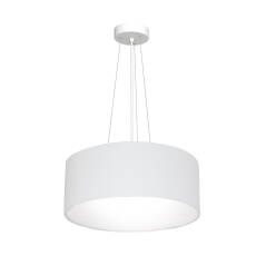 Milagro BARI WHITE MLP4680 lampa wisząca biała metal oraz stylowo wyglądająca tkanina 3xE27 70cm