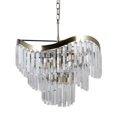 Italux Sabriga PND-44544-8 lampa wisząca glamour kryształy brąz antyczny IP20 E14 8x40W 48cm