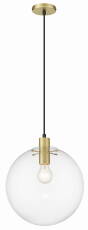 Light Prestige Puerto LP-004/1P L GD lampa wisząca metalowa złota klosz szklana kula 1x50W E27 30cm