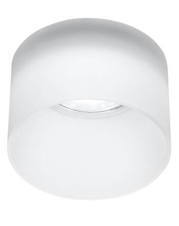 Candellux TUBA 2273679 oprawa stropowa biała mrożona szklana 1X50W GU10 7,8 cm