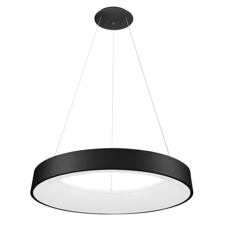 Italux Giulia 5304-880RP-BK-3 lampa wisząca nowoczesna czarny aluminium klosz akryl 80cm 3000K LED 80W 