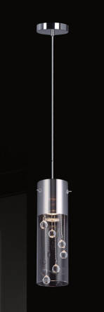 Italux lampa wisząca Cordell MDM1835-1 chrom szkło kryształki