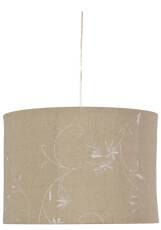 Candellux FARM 31-03171 lampa wisząca abażur tkanina lniana+ roślinny motyw biały 1X60W E27 35 cm