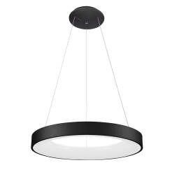 Italux Giulia 5304-850RP-BK-3 lampa wisząca nowoczesna czarna aluminium klosz akryl 60cm 3000K LED 50W 