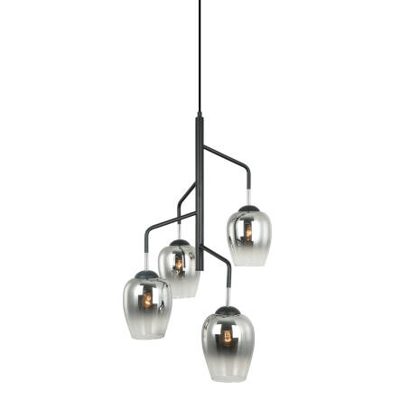 Italux Lesla PEN-5359-4-BKCR lampa wisząca nowoczesna szklane klosze chrom 4x40W E27 48cm