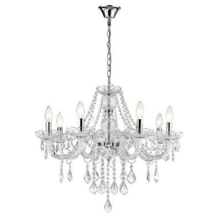 Light Prestige Cristallo 8 LP-2940/8P lampa wisząca elegancka metalowa kryształki 8x60W E14 66cm