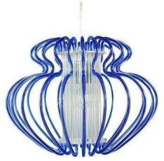 Candellux IMPERIA 31-36592 lampa wisząca abażur tworzywo sztuczne niebieski 1X60W E27 45 cm 