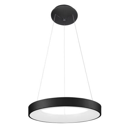 Italux Giulia 5304-840RP-BK-3 lampa wisząca nowoczesna czarna aluminium klosz akryl 48cm 3000K LED 40W 