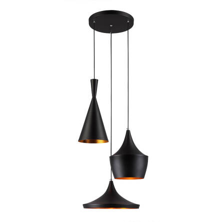 Italux lampa wisząca Pedro MDM2436/3B czarna potrójna 49cm 