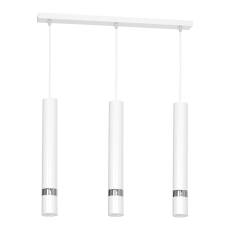 Milagro JOKER WHITE MLP1348 lampa wisząca biała obudowa połączona ze srebrnymi elementami 3xGU10 60cm