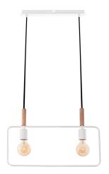 Candellux FRAME 32-73549 lampa wisząca metal biała 2X60W E27 50 cm