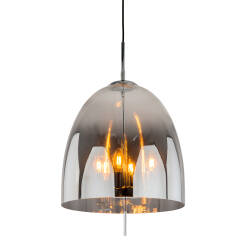 Italux Alan MD-OYD-10310B-SP4 SMOKEY lampa wisząca nowoczesna szklany klosz chrom 4x60W E27 40cm