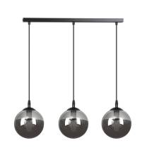 Emibig COSMO 3 BLACK GRAFIT  712/3 lampa wisząca klosze kule szkło grafit regulowana wysokość nowoczesna 3x40W E14 70cm