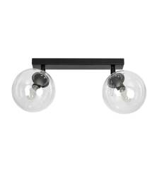 Emibig TOFI 2 BL/TRANSPARENT  776/2 plafon lampa sufitowa regulowana szklane klosze kule transparentne 2x40W E14 40cm