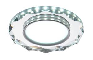 Candellux SSP-25 CH/TR+WH 2263939 oprawa do wbudowania stropowa 8W LED 230V ring LED biały oczko sufitowe okrągła szkło transparentne 11cm