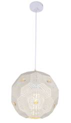 Candellux EUPHORIA 31-69689 lampa wisząca biała metalowy klosz z kryształkami 1X40W E27 30cm