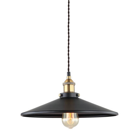 Italux lampa wisząca Verda MDM-3458/1L BK+GD metalowa czarna + złoty 36cm