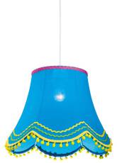 Candellux ARLEKIN 31-94523 lampa wisząca abażur z tkaniny niebieskiej 1X60W E27 35 cm