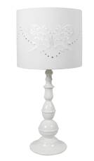 Candellux LANS 41-53855 lampa stołowa abażur biała 1X60W E27 25cm