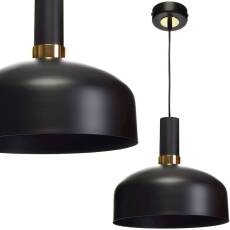 Milagro MALMO BLACK/GOLD MLP6198 lampa wisząca metalowy klosz czarny 1xE27 30cm