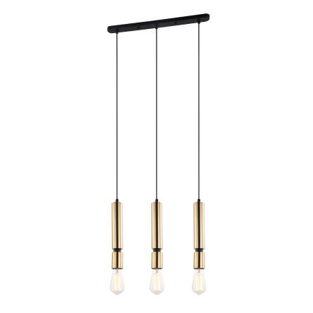 Italux Torla PEN-5041-3-BKBR lampa wisząca nowoczesna stalowa czarna mosiężny potrójna E27 3x40W IP20 49cm