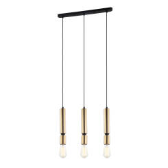 Italux Torla PEN-5041-3-BKBR lampa wisząca nowoczesna stalowa czarna mosiężny potrójna E27 3x40W IP20 49cm
