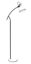 Candellux ZUMBA 51-72108 lampa podłogowa czarna z białym kloszem 1X40W E14