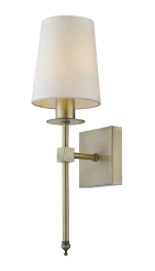 Light Prestige Casoli LP-2118/1W patyna kinkiet lampa ścienna metalowa abażur tkanina kremowy 1x40W E14 43cm