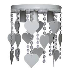 Milagro CORAZON MLP1151 plafon lampa sufitowa metal szary kryształki serca 3xE27 35cm